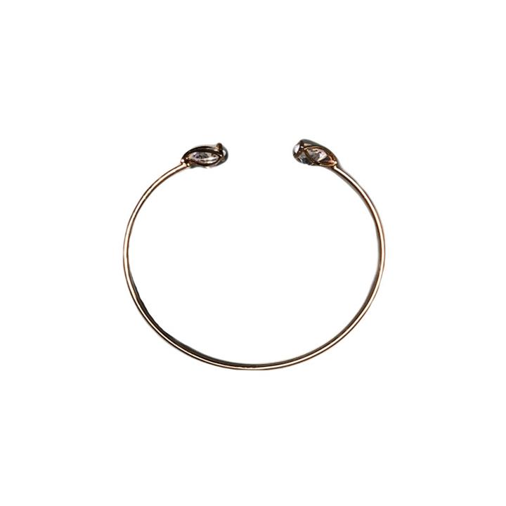 دستبند زنانه سی اند ای مدل جفت نگین کد 844